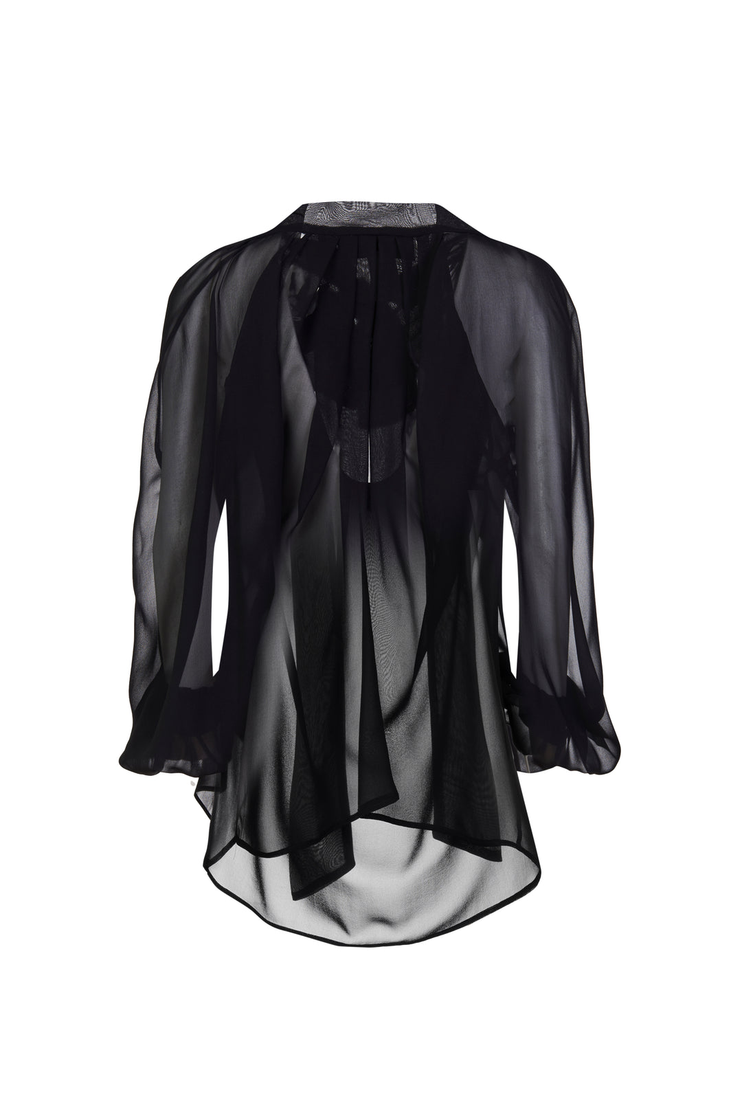 Camicia georgette di seta taglio raglan,