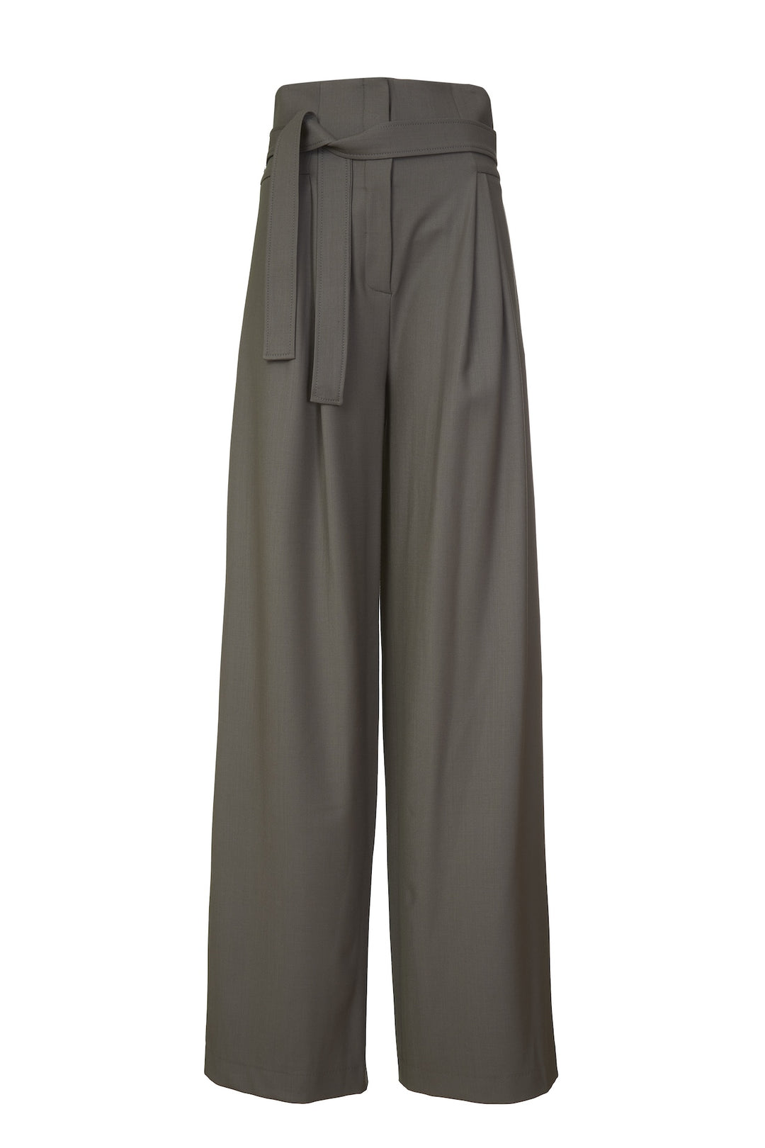 Pantalone vita alta con cintura