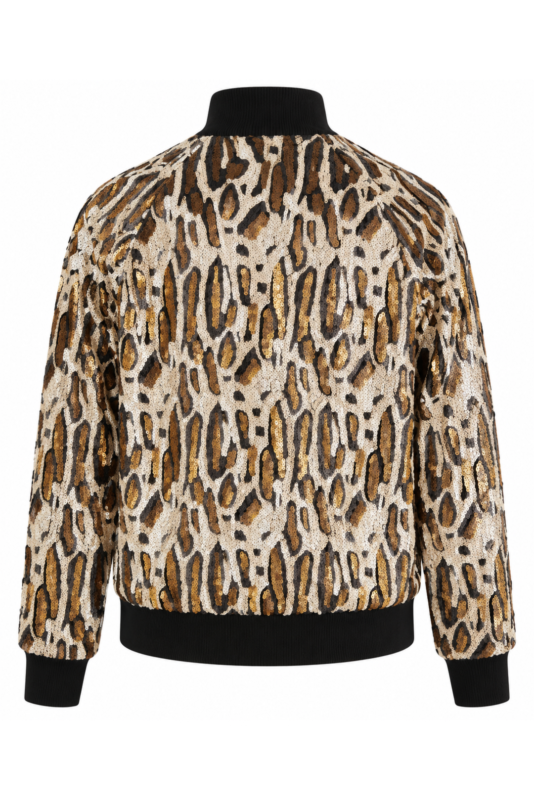 Leopard Jacquard Bomber Jacket