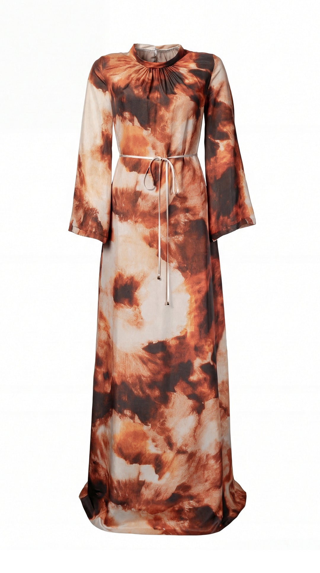 Printed Silk Maxi Dress