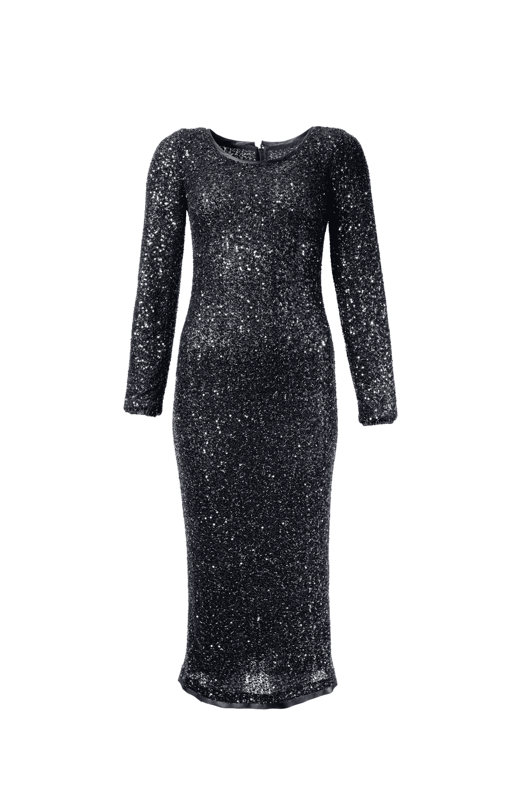 Embellished Sequin Midi Dress