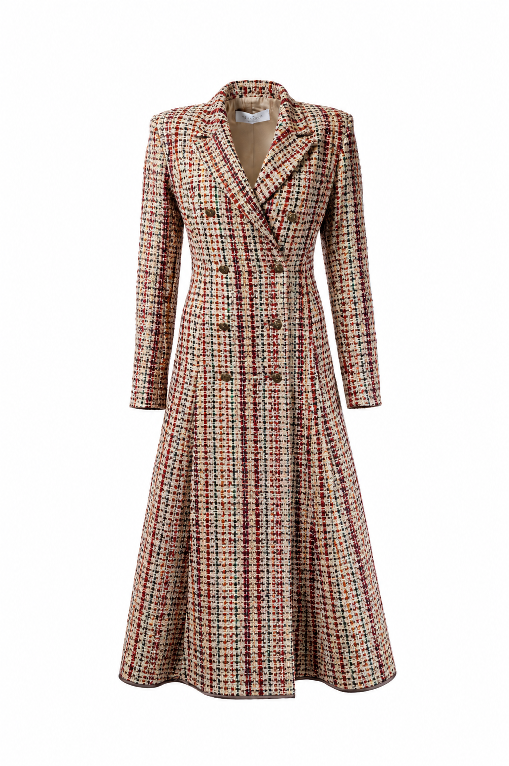 Multicolour Tweed Coat Dress