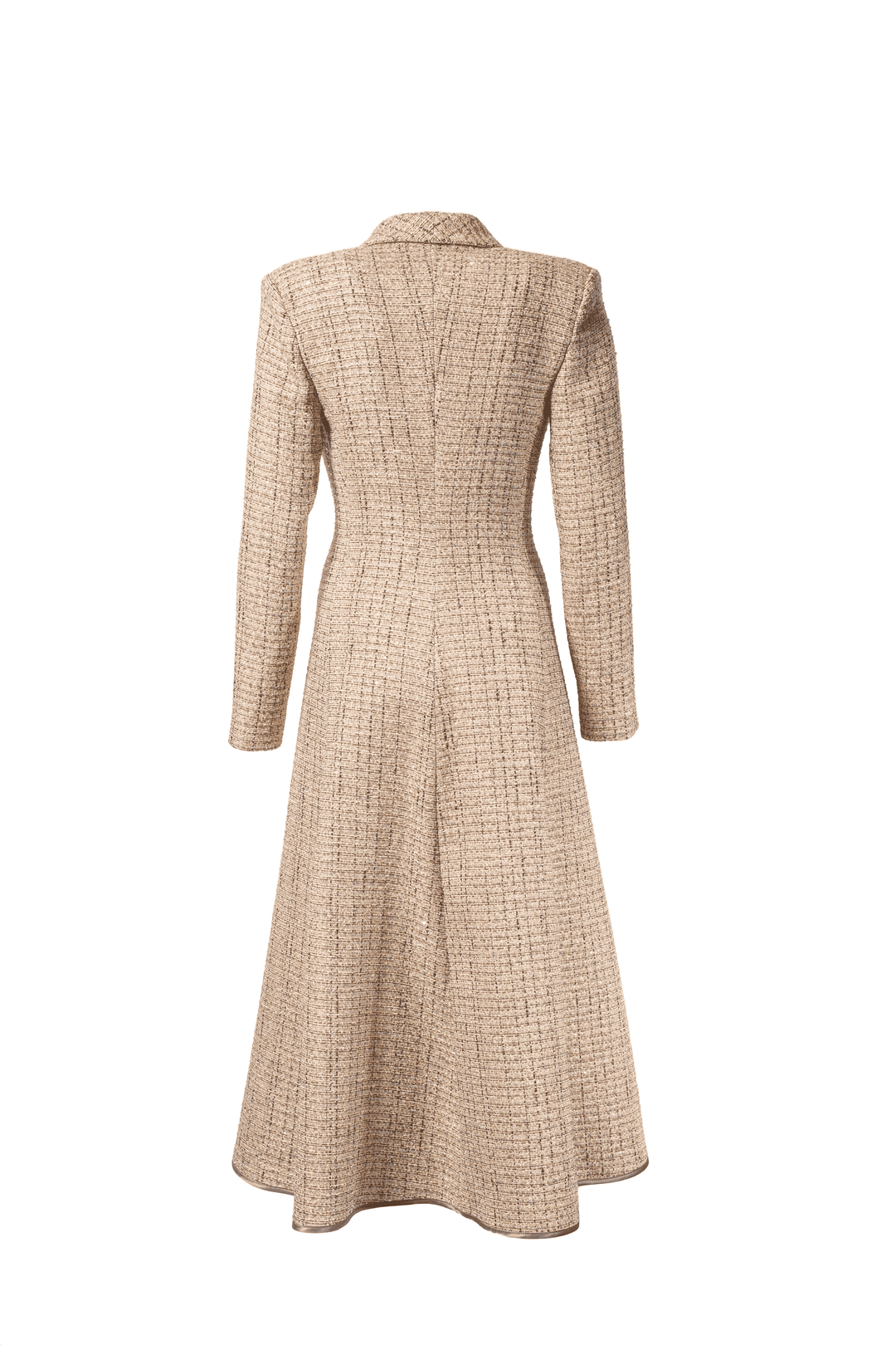 Double-Breasted Tweed Coat Dress