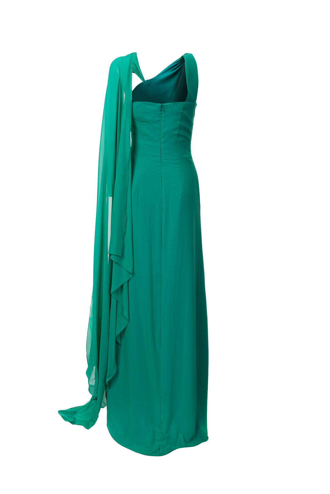 Emerald Silk Dress