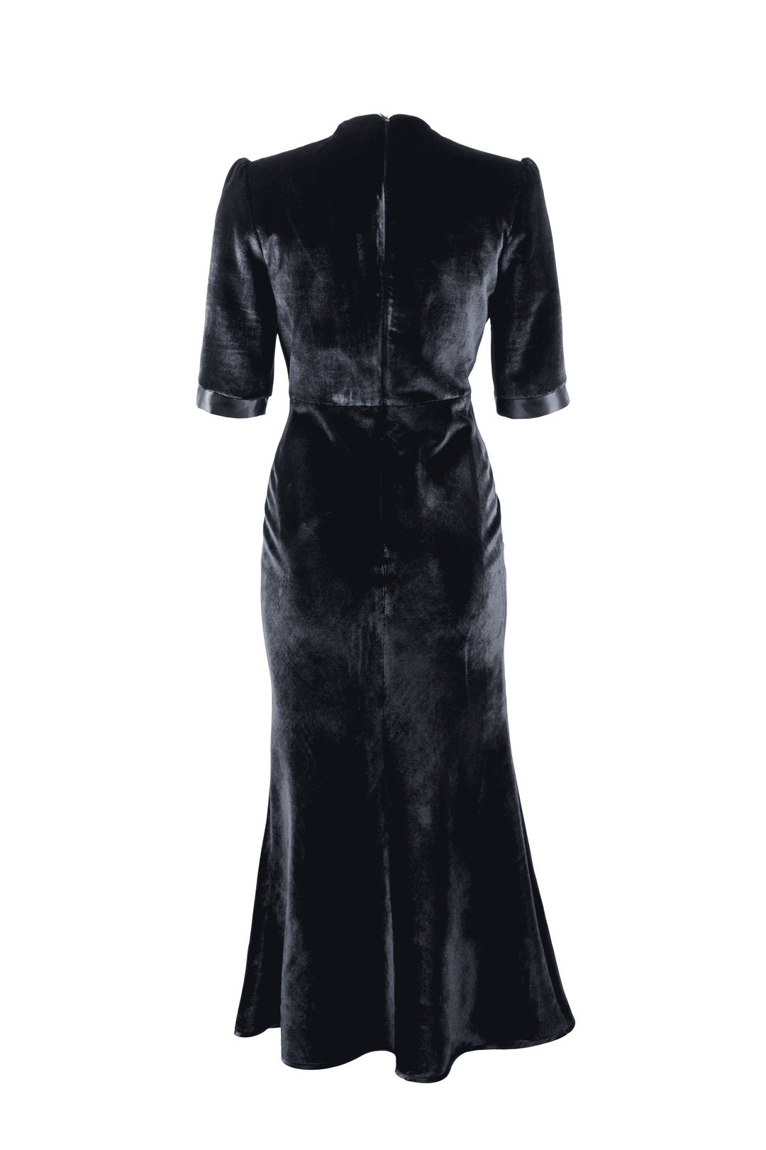 Velvet Maxi Dress with Silk Bow