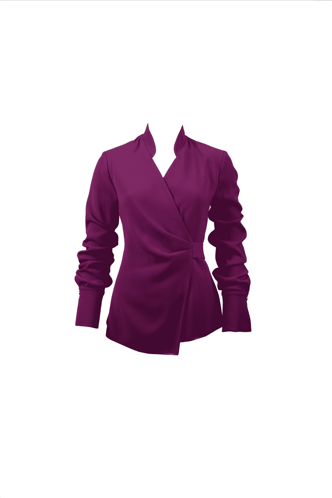 Draped Wrap Blouse