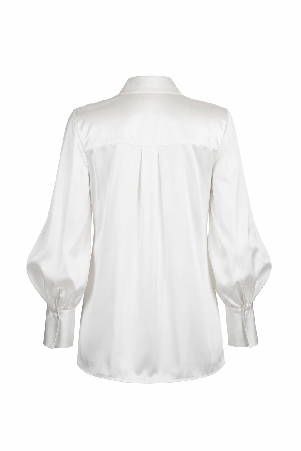 Silk Shirt with Voluminous Sleeves