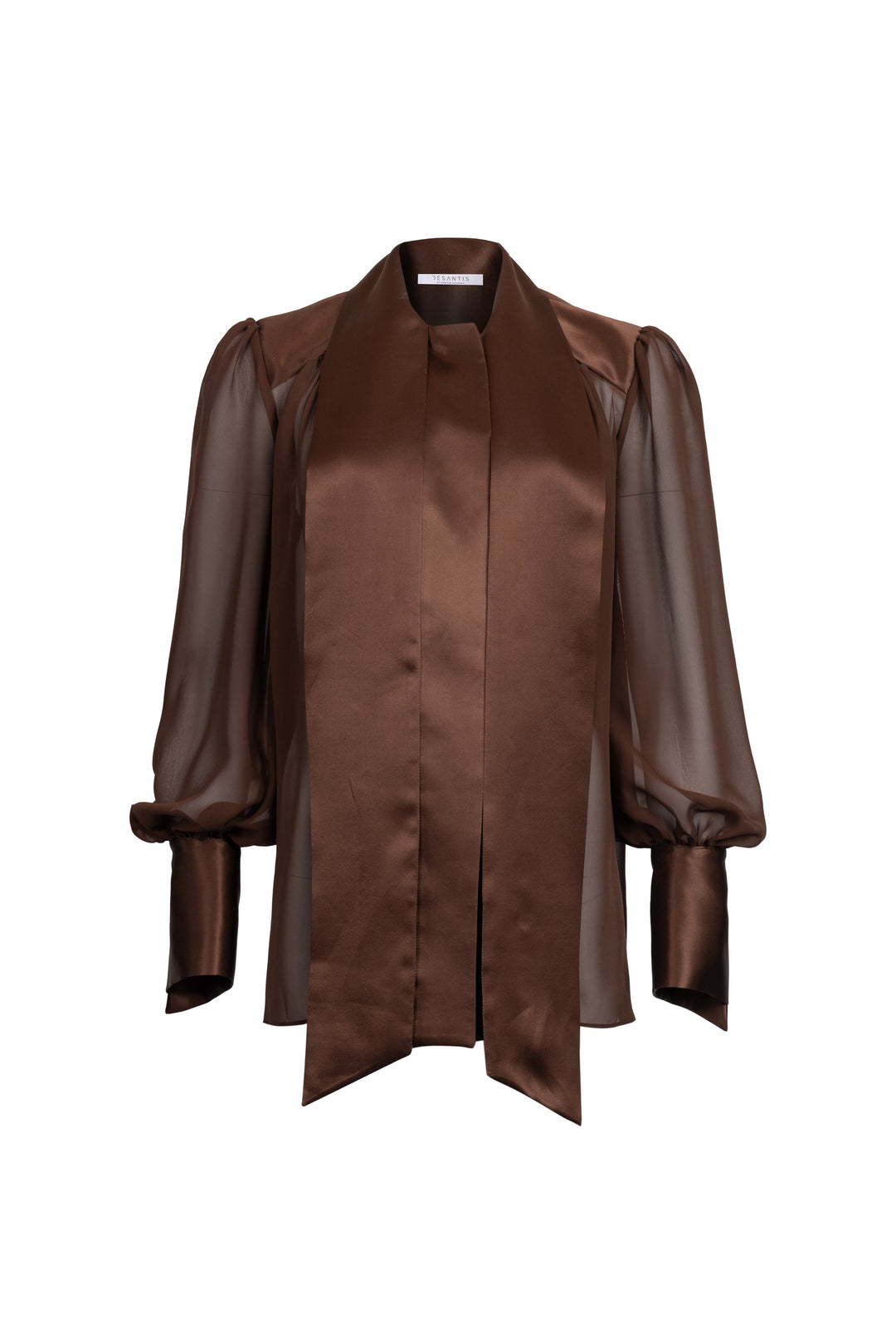 Silk Blouse with Scarf Tie