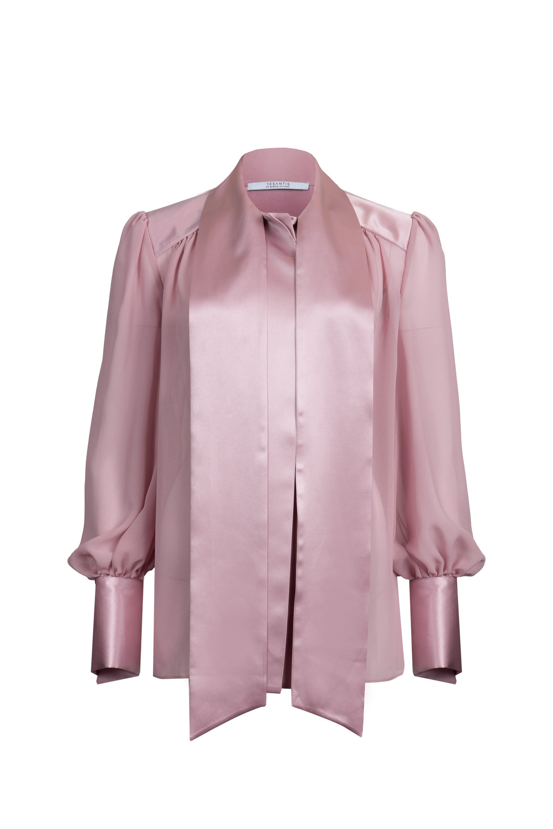 Silk Blouse with Scarf Tie