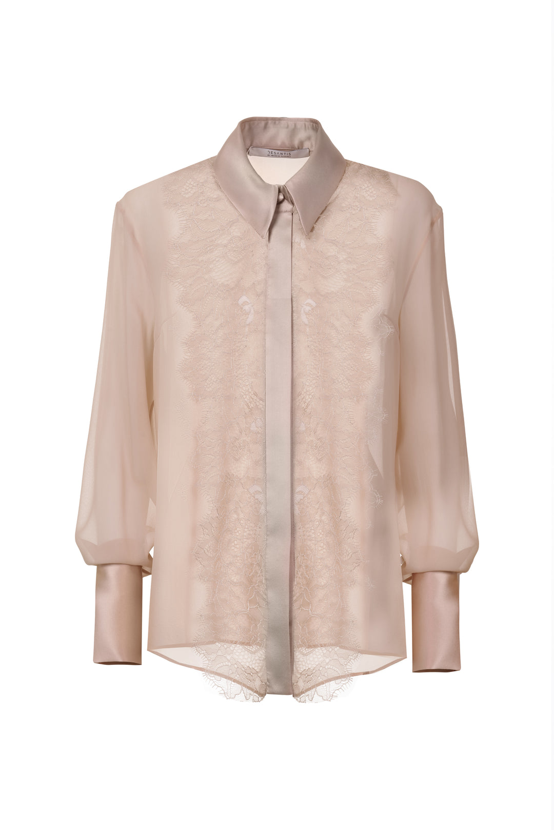 Silk Shirt with Lace Detailing