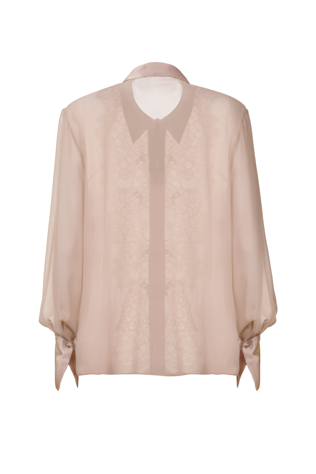 Silk Shirt with Lace Detailing