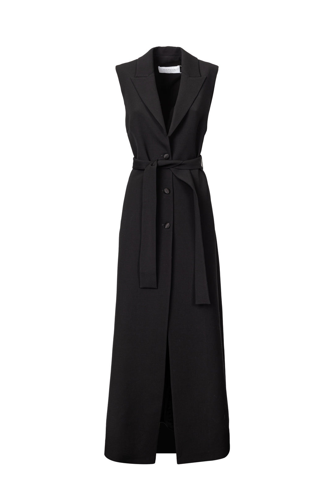 Black Longline Tailored Vest