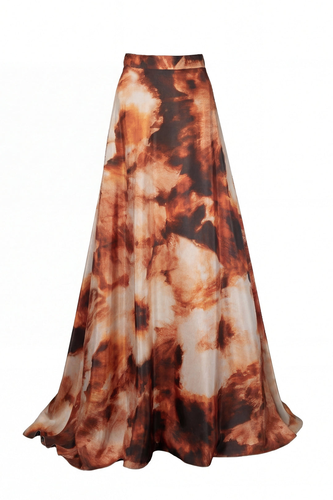Printed Silk Maxi Skirt