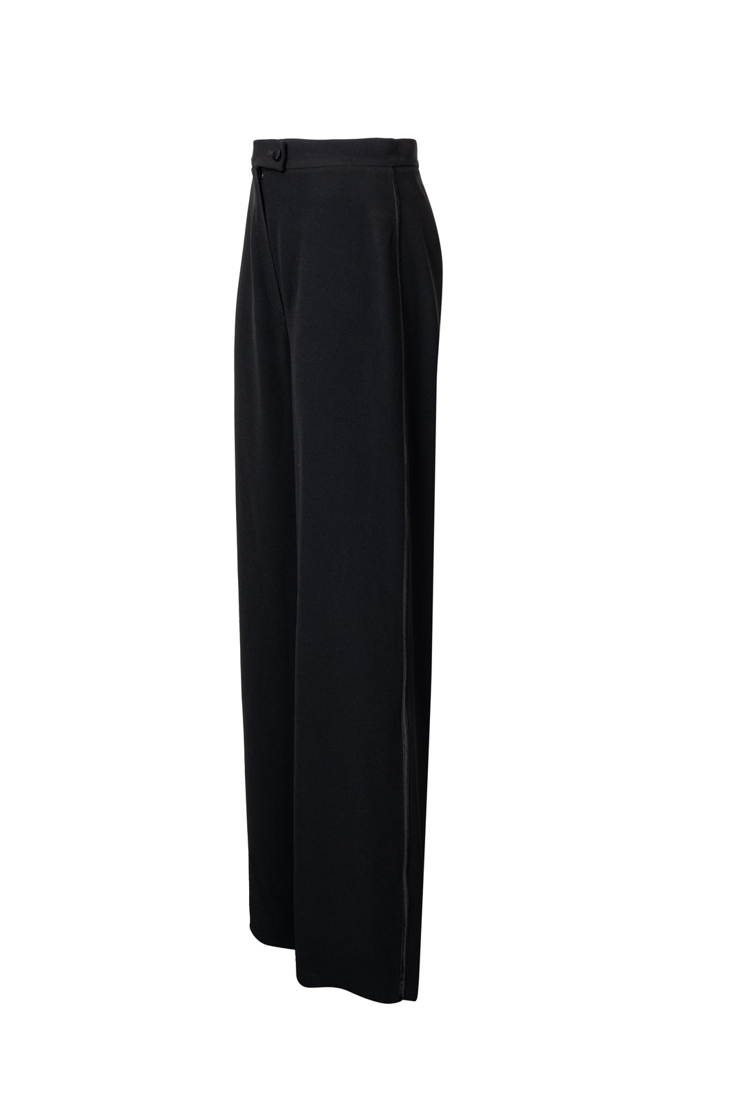 Pantalone tuxedo in crepe sable
