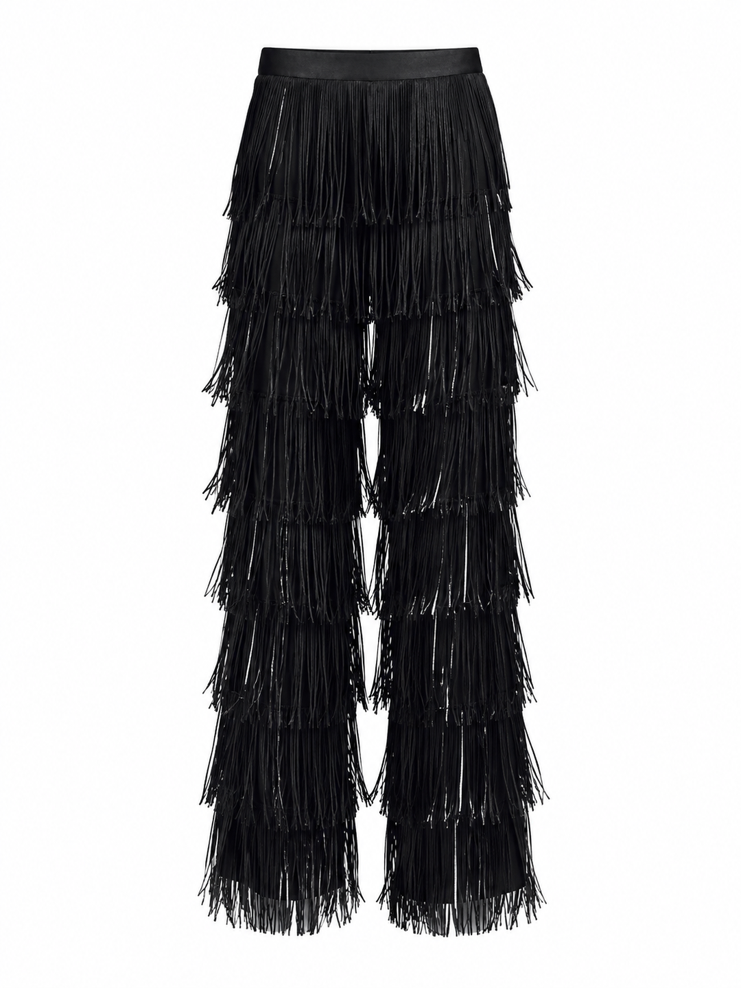 Sequinned Fringe Trousers