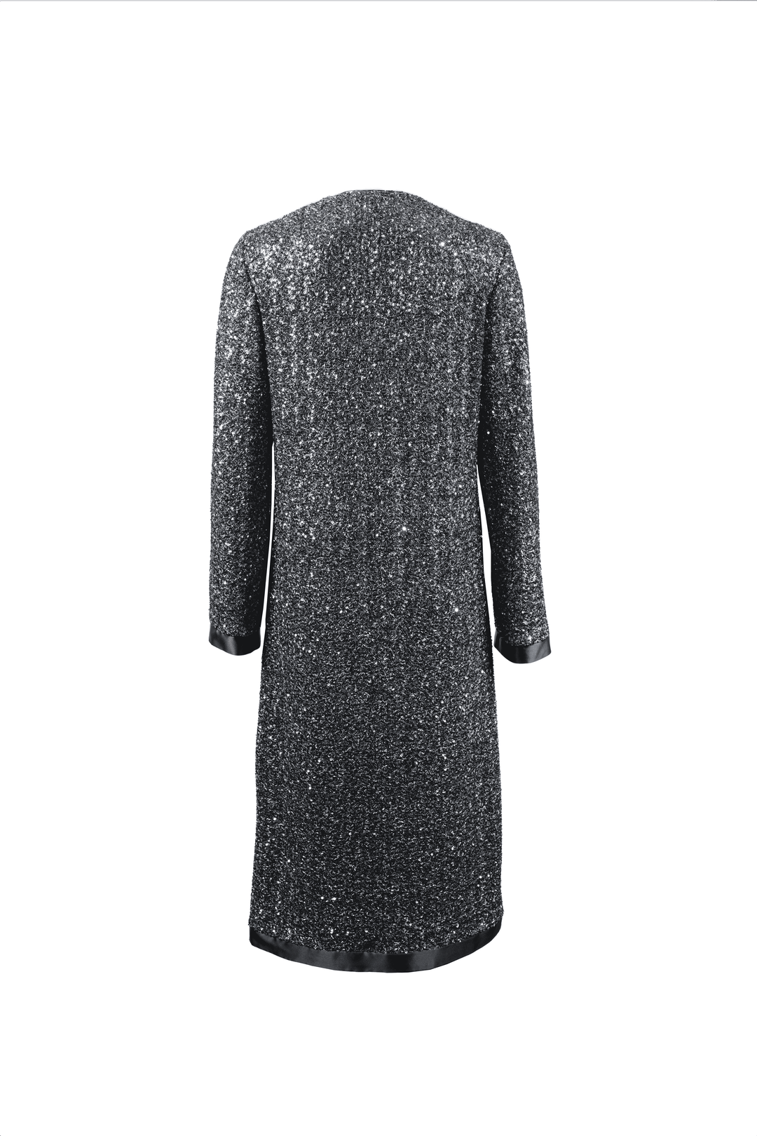 Sequined Duster Coat with Silk Details