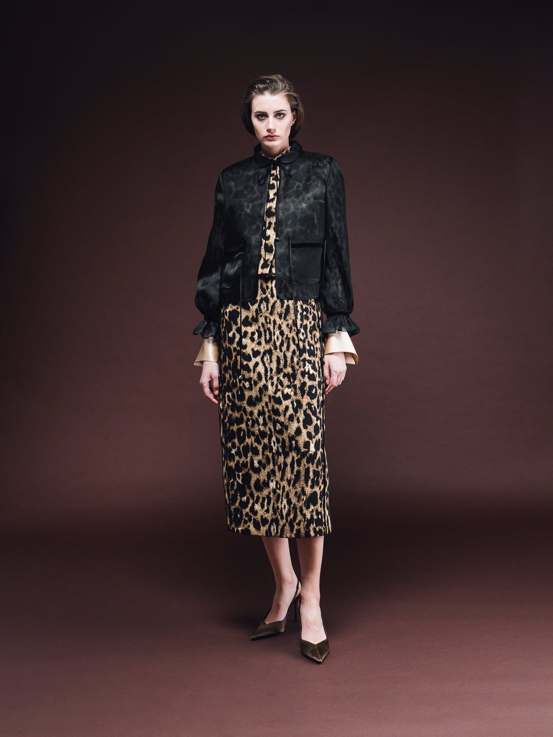 Sheer Silk Tie-Front Jacket