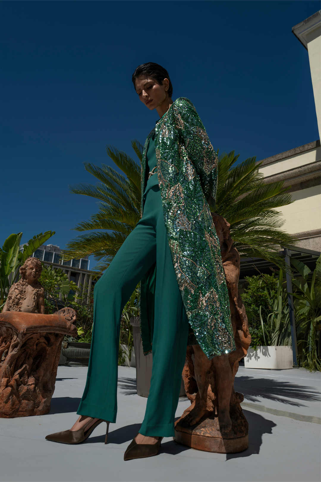 Emerald Duster Coat
