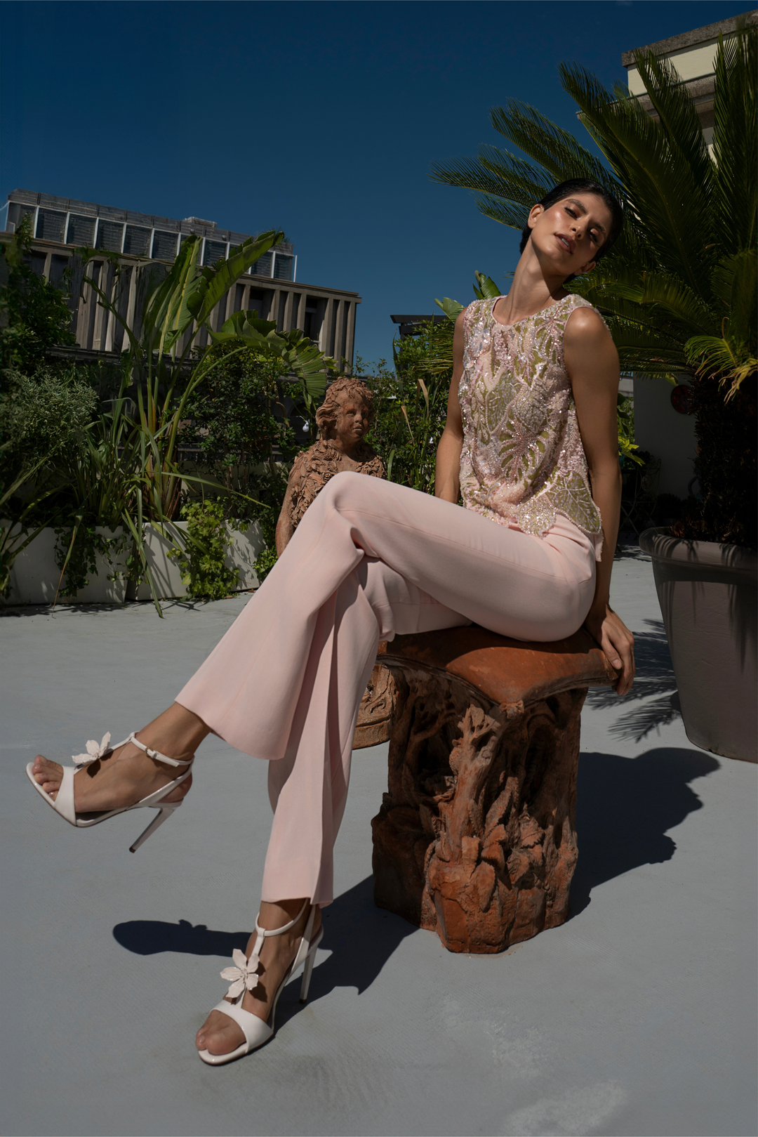 Pink Tailored Trousers