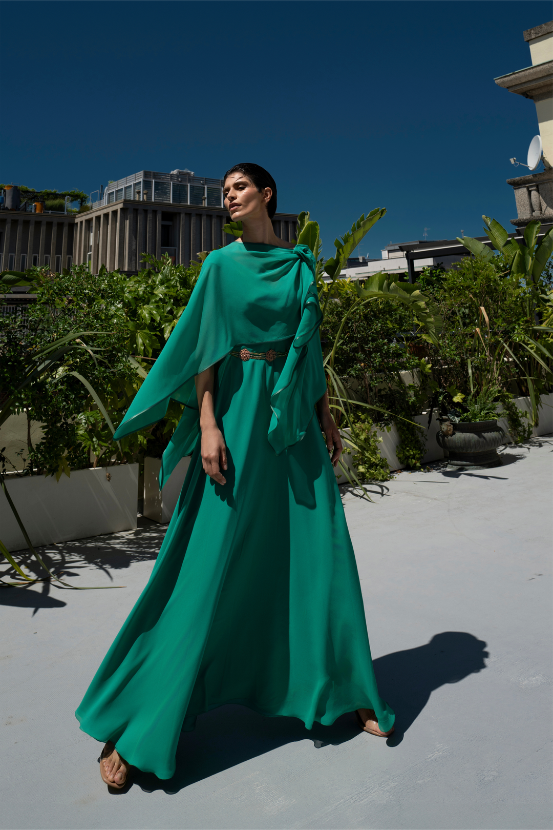 Meadow Green Silk Stole