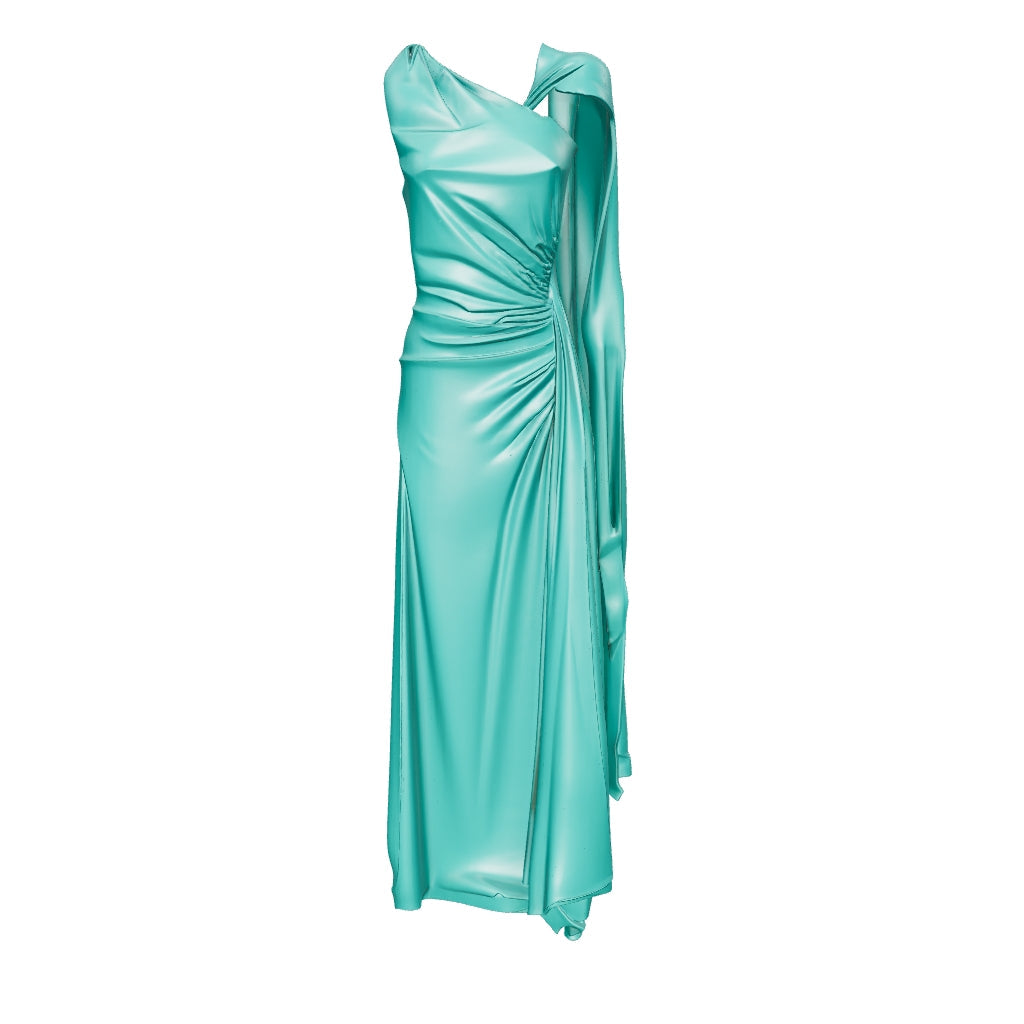 Emerald Silk Dress