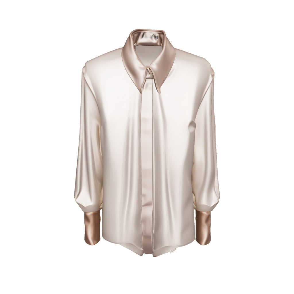 Silk Shirt with Lace Detailing