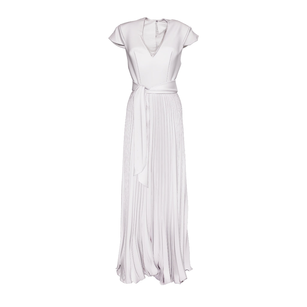 Belted A-Line Dress