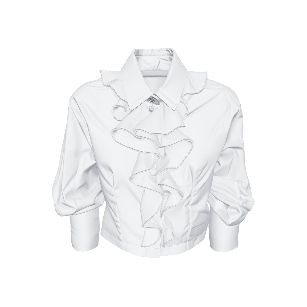 Cotton Shirt with Decorative Detailing