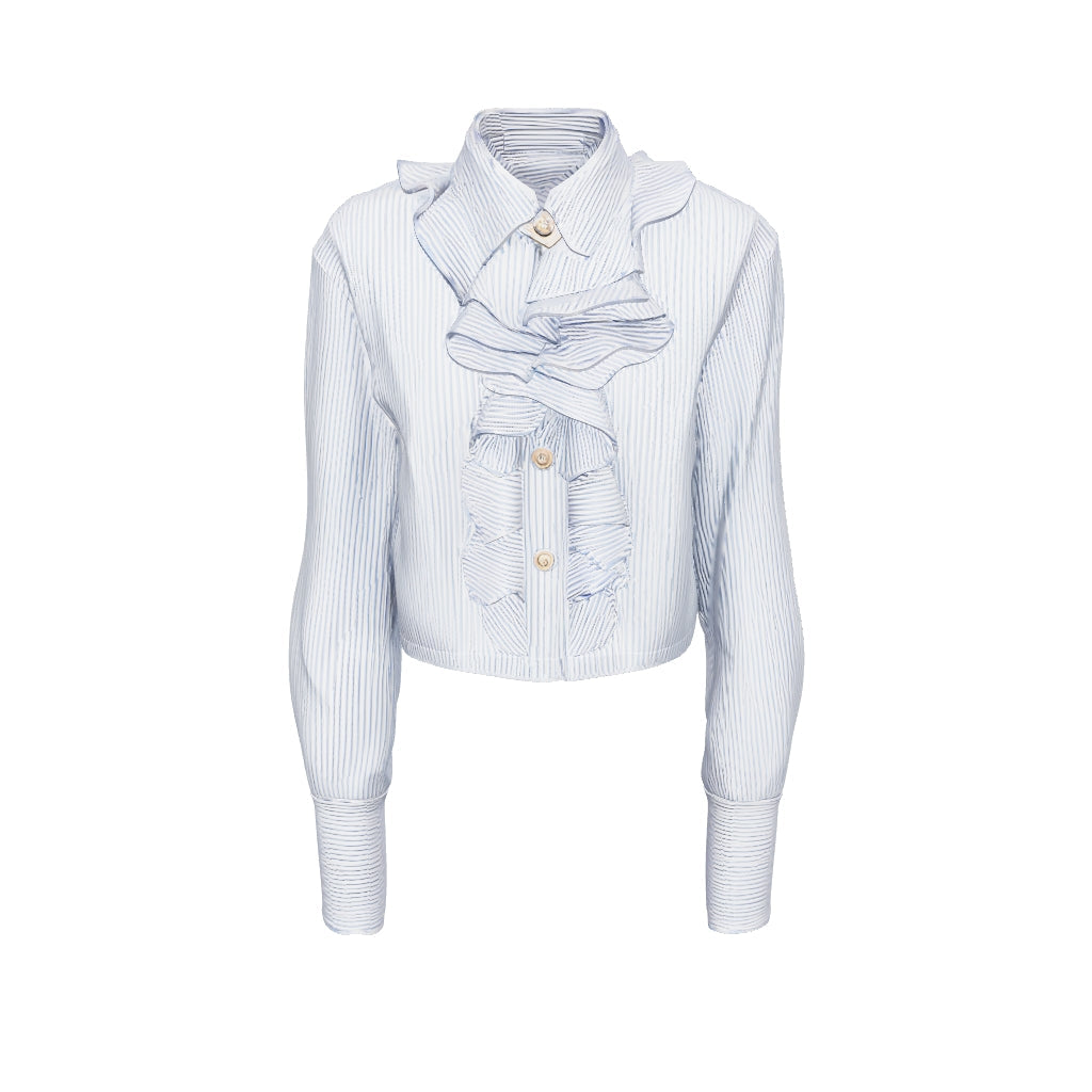 Light Blue Striped Cotton Shirt