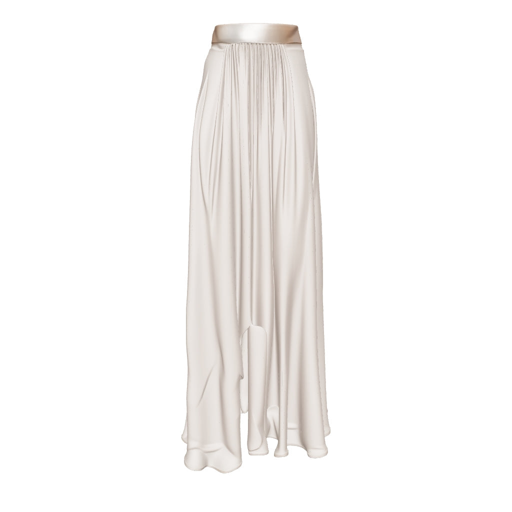 Silk Skirt with Belt