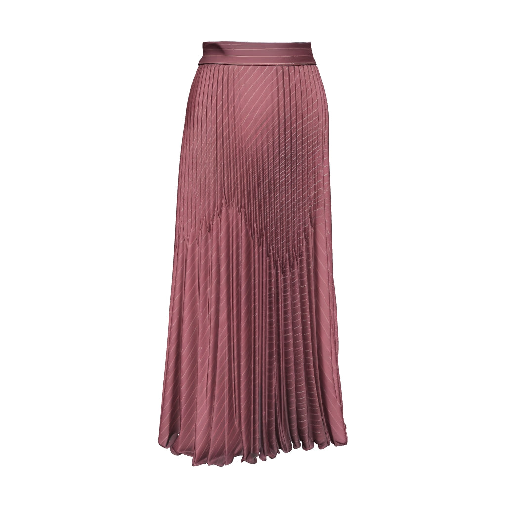 Jupe Tailleur Plissée avec Doublure