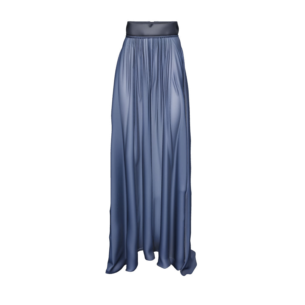 Silk Skirt with Belt