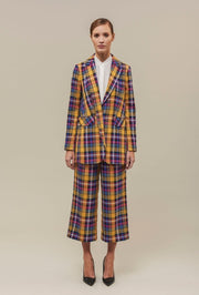 Pantaloni ampi alla caviglia tartan