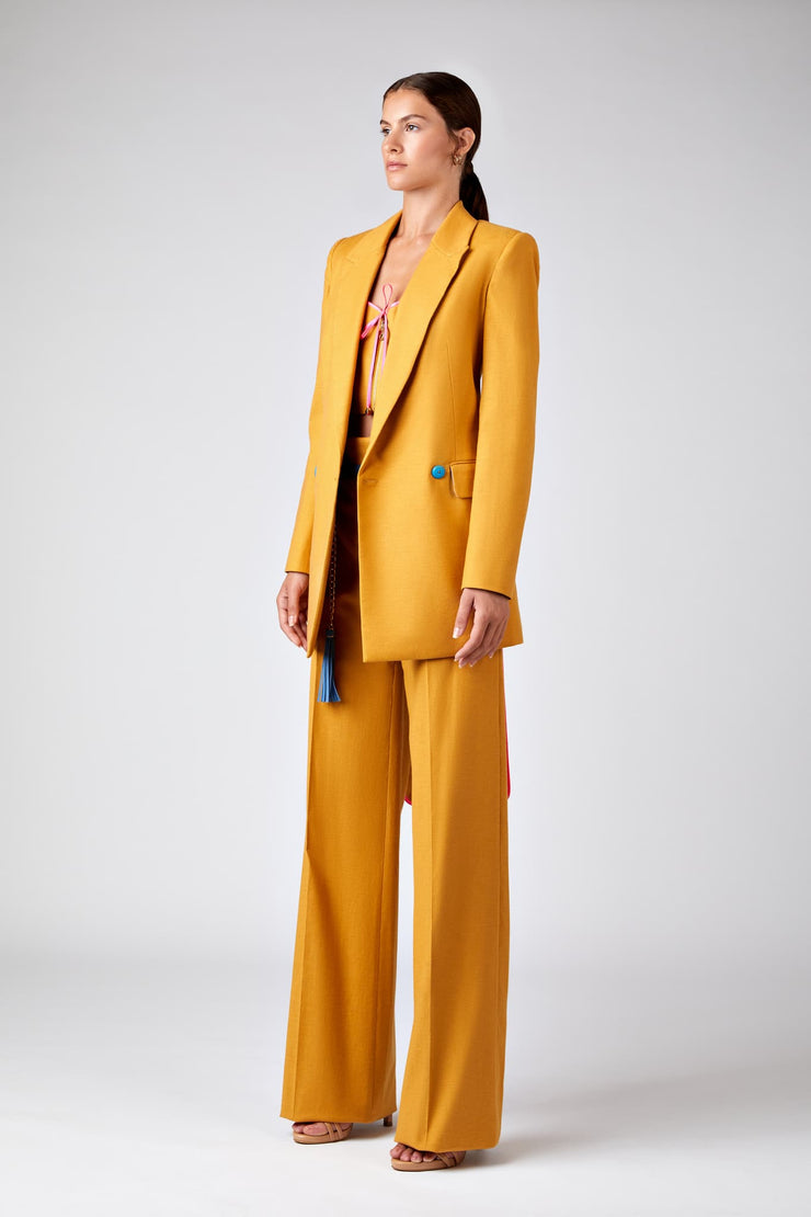 Pantalone sartoriale senape