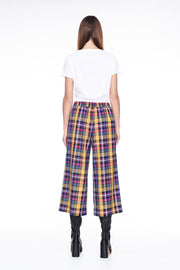 Pantaloni ampi alla caviglia tartan