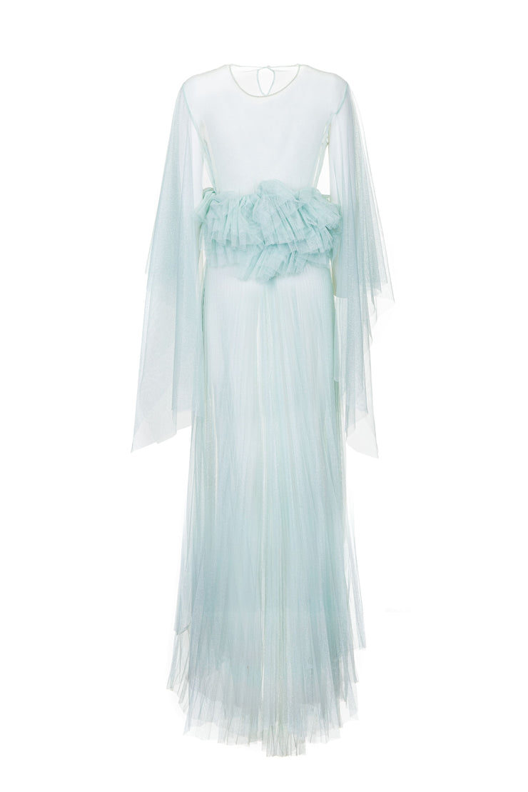 Abito in tulle verde acqua