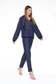 Tuta in cotone lurex