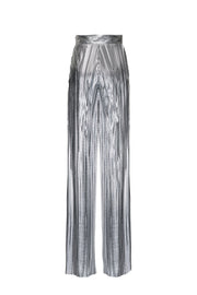 Pantaloni plissè argento