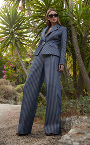 Blazer denim gessato